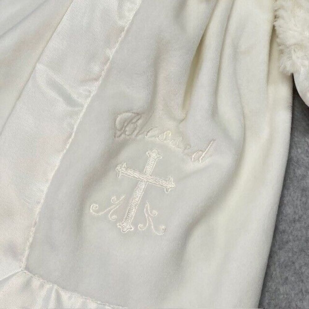 Bearington Baby Teddy Bear Plush Large Lovey Security Blanket White Embroidered - Picture 2 of 12